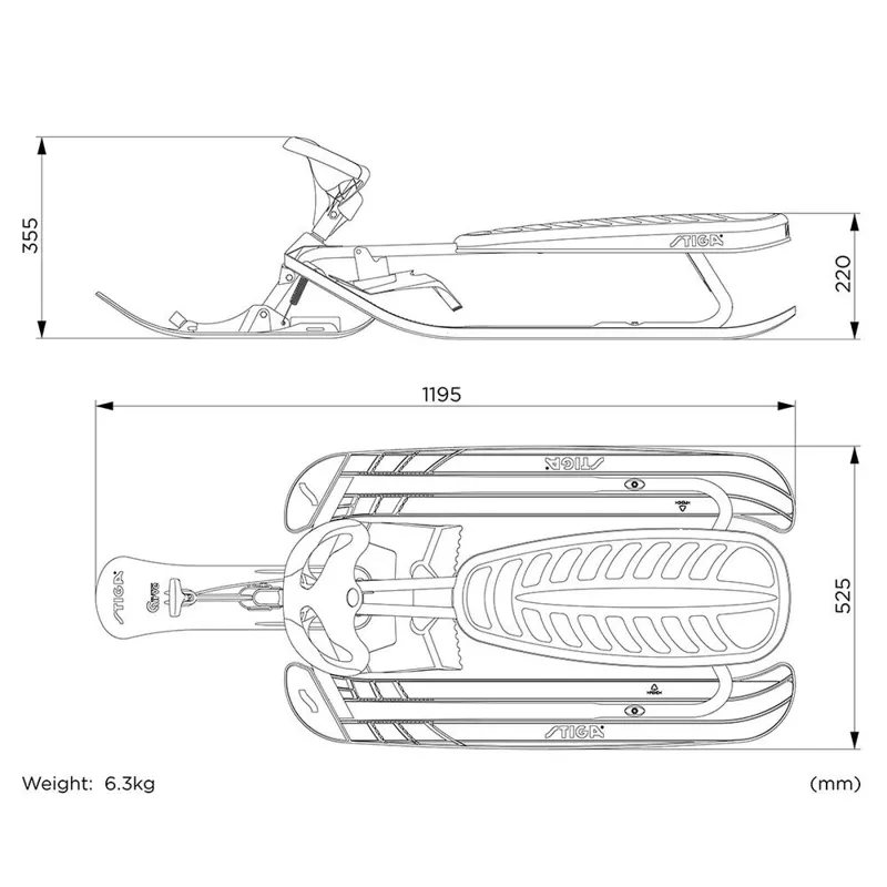 Stiga Snow Racer Curve Pro Sledge Blue-5